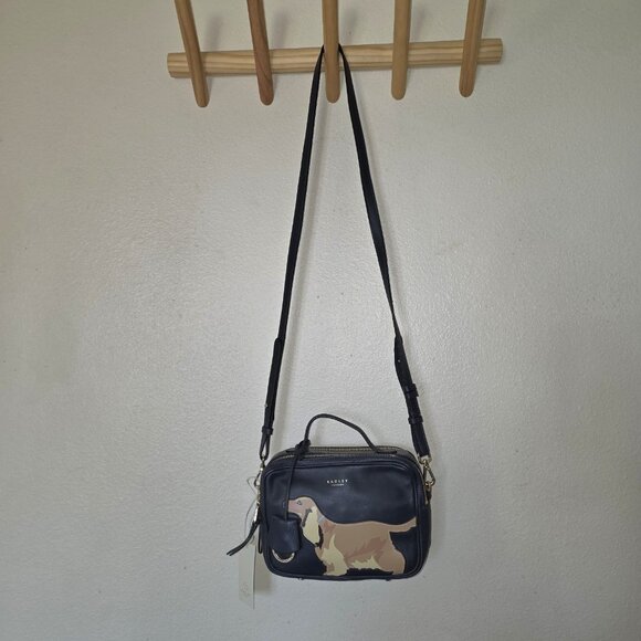 Radley & Friends Baxter Spaniel Dog Leather Crossbody Top Handle Bag NWT - Picture 4 of 16